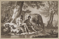 KG 07901
<br/>
Mercurius en Argus
<br/>
<em>Brouwer, Cornelis (ca. 1733 - 1803)</em>